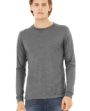 Bella + Canvas 3513 Unisex Triblend Long-Sleeve T- in Grey triblend