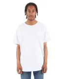 Shaka Wear SHCLT Adult 6 oz., Curved Hem Long T-Sh in White