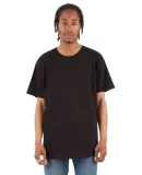 Shaka Wear SHCLT Adult 6 oz., Curved Hem Long T-Sh in Black