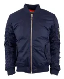 Shaka Wear SHBJ Adult Bomber Jacket in Blue