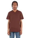 Shaka Wear SHVEE Adult 6.2 oz., V-Neck T-Shirt in Brown