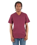 Shaka Wear SHVEE Adult 6.2 oz., V-Neck T-Shirt in Burgundy