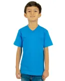 Shaka Wear SHVEEY Youth 5.9 oz., V-Neck T-Shirt in Turquoise