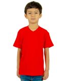 Shaka Wear SHVEEY Youth 5.9 oz., V-Neck T-Shirt in Red