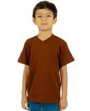 Shaka Wear SHVEEY Youth 5.9 oz., V-Neck T-Shirt in Brown