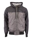Shaka Wear SHWBJ Adult Windbreaker Jacket in Black/ grey