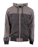 Shaka Wear SHWBJ Adult Windbreaker Jacket in Grey/ black