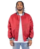 Shaka Wear SHVBJ Men's Varsity Bomber Jacket in Red