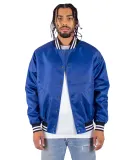 Shaka Wear SHVBJ Men's Varsity Bomber Jacket in Royal