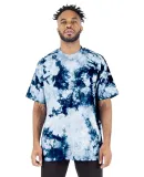 Shaka Wear SHTDSS Heavyweight Tie-Dye T-Shirt in Navy/ white