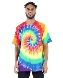 Shaka Wear SHTDSS Heavyweight Tie-Dye T-Shirt in Classic rainbow