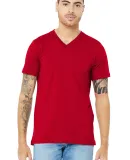 Bella + Canvas 3005 Unisex Jersey Short-Sleeve V-N in Red