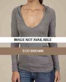 01969E1 Alternative Apparel Long-Sleeve Deep V Hoo Eco Brown