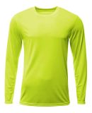 A4 Apparel N3425 Men's Sprint Long Sleeve T-Shirt in Lime