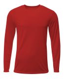 A4 Apparel N3425 Men's Sprint Long Sleeve T-Shirt in Scarlet