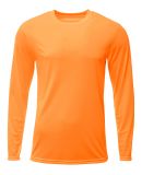 A4 Apparel N3425 Men's Sprint Long Sleeve T-Shirt in Safety orange