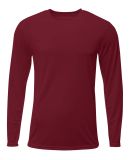 A4 Apparel N3425 Men's Sprint Long Sleeve T-Shirt in Maroon