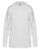 Badger Sportswear 2211 Youth Lineup Hooded Long Sl in White
