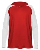 Badger Sportswear 2235 Breakout Youth Hooded T-Shi Red/ White