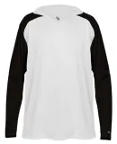Badger Sportswear 2235 Breakout Youth Hooded T-Shi White/ Black