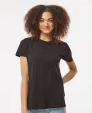 Tultex 0216 / Misses Fine Jersey Tee with a Tear-A Black