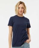 Tultex 0216 / Misses Fine Jersey Tee with a Tear-A in Navy