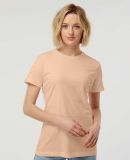 Tultex 0216 / Misses Fine Jersey Tee with a Tear-A in Peach