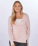 Boxercraft BW1301 Women's Cuddle Wrap Top in Blush heather