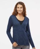 Boxercraft BW1301 Women's Cuddle Wrap Top in Navy heather