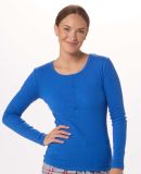 Boxercraft BW2402 Women's Harper Long Sleeve Henle in True royal