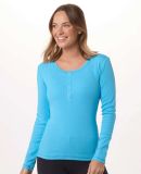 Boxercraft BW2402 Women's Harper Long Sleeve Henle in Pacific blue