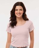 Boxercraft BW2403 Women's Baby Rib T-Shirt in Blush