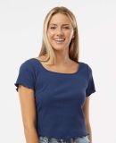 Boxercraft BW2403 Women's Baby Rib T-Shirt in Navy