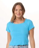 Boxercraft BW2403 Women's Baby Rib T-Shirt in Pacific blue