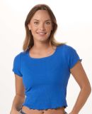 Boxercraft BW2403 Women's Baby Rib T-Shirt in True royal