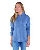 Boxercraft BW5301 Women's Dream Fleece Hooded Pull in Indigo heather