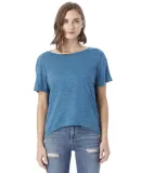 Alternative Apparel 02623B2 Open Back T-shirt PEACOCK HEATHER