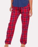 Boxercraft BW6620 Women's Haley Flannel Pants in Brick red kingston