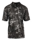 Burnside Clothing 0101 Golf Polo in Black tie dye
