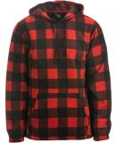 Burnside Clothing 3500 Polar Fleece Hooded Pullove in Red/ black