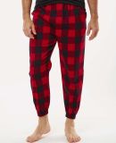 Burnside Clothing 8810 Flannel Jogger in Red/ black