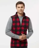 Burnside Clothing 3012 Polar Fleece Vest Red/ Black