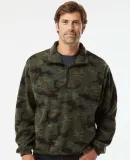 Burnside Clothing 3052 Polar Fleece Quarter-Zip Pu Green Camo