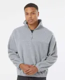 Burnside Clothing 3052 Polar Fleece Quarter-Zip Pu Heather Grey