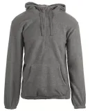 Burnside Clothing 3600 Polar Fleece Quarter-Zip Sc in Heather grey