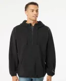 Burnside Clothing 3600 Polar Fleece Quarter-Zip Sc in Black