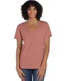 Comfort Wash GDH125 Garment-Dyed Women's V-Neck T- in Mauve