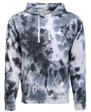 J America 8861 Tie-Dye Fleece Hooded Sweatshirt Black Tie Dye