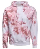 J America 8861 Tie-Dye Fleece Hooded Sweatshirt Dusty Rose Tie Dye