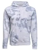 J America 8861 Tie-Dye Fleece Hooded Sweatshirt Grey Tie Dye
